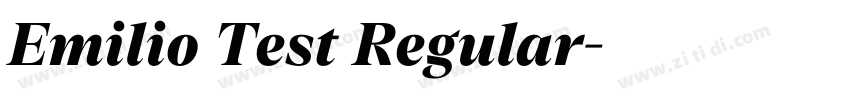 Emilio Test Regular字体转换